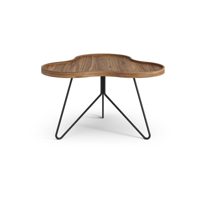 Flower mono table Special Edition 62x66 cm, H39 cm-lacquered walnut-black lacquered steel Swedese