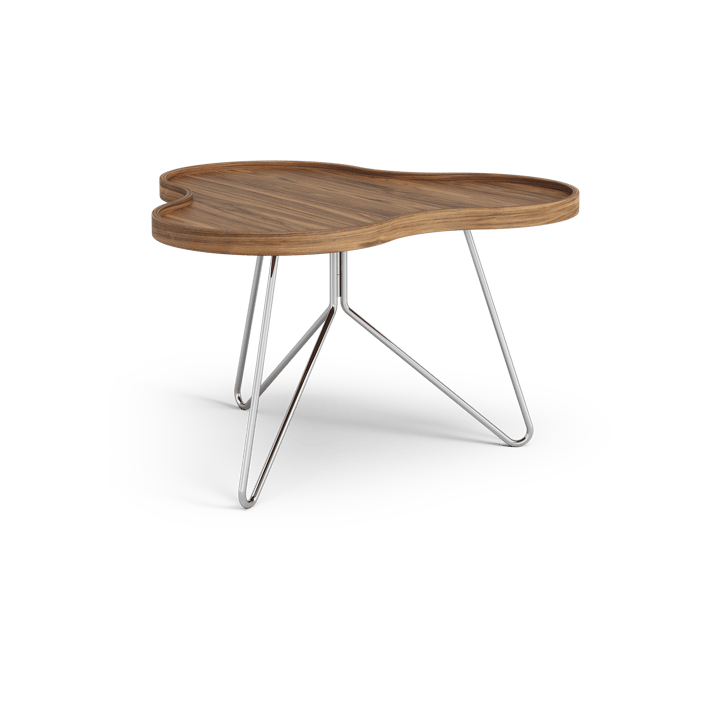 Flower mono table Special Edition 62x66 cm - H39 cm-lacquered walnut-chromed steel - Swedese