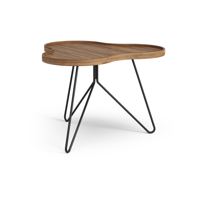 Flower mono table Special Edition 62x66 cm, H45 cm-lacquered walnut-black lacquered steel Swedese
