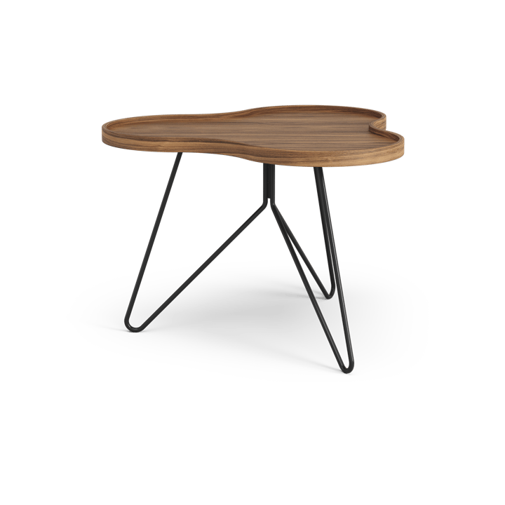 Flower mono table Special Edition 62x66 cm, H45 cm-lacquered walnut-black lacquered steel Swedese