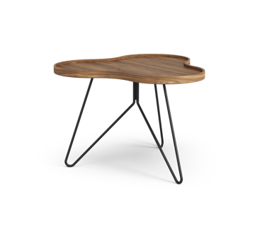 Flower mono table Special Edition 62x66 cm - H45 cm-lacquered walnut-black lacquered steel - Swedese