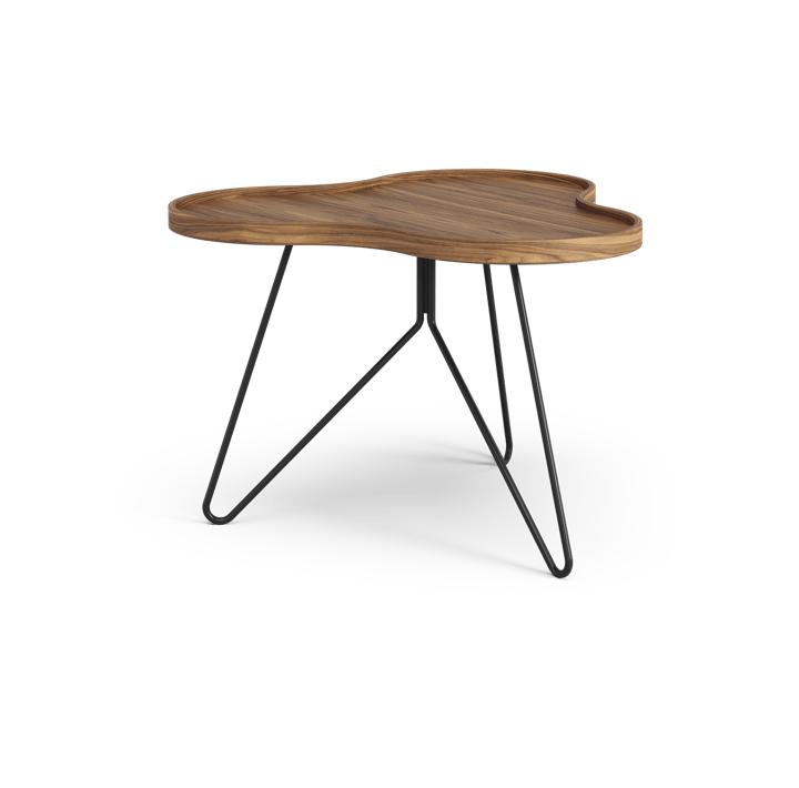 Flower mono table Special Edition 62x66 cm, H45 cm-lacquered walnut-black lacquered steel Swedese