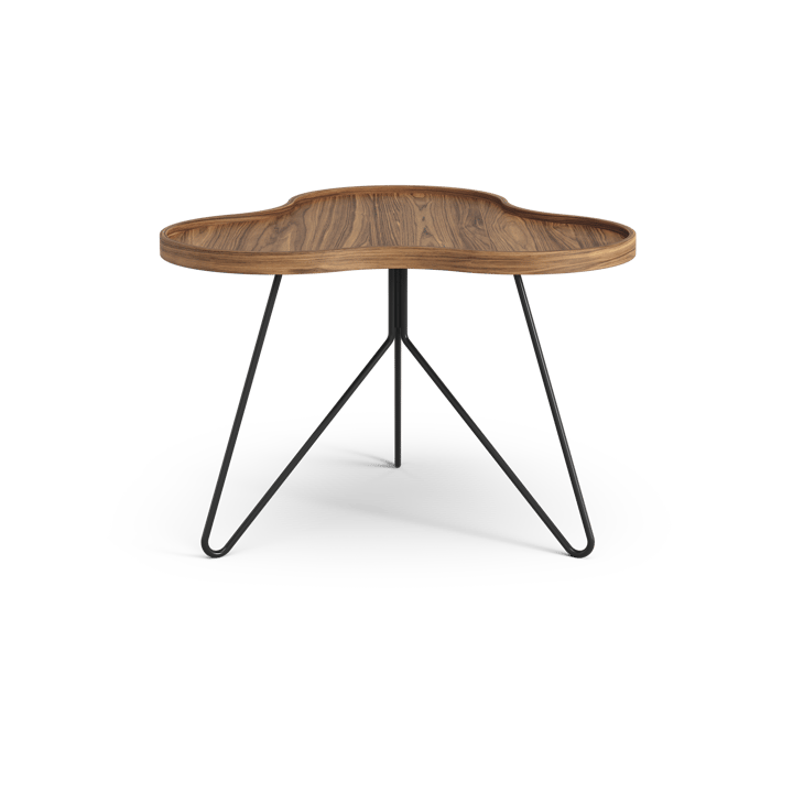 Flower mono table Special Edition 62x66 cm, H45 cm-lacquered walnut-black lacquered steel Swedese