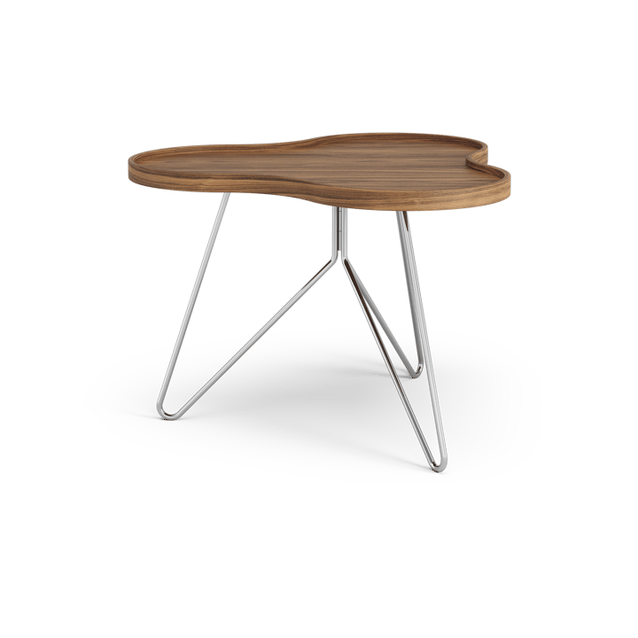 Flower mono table Special Edition 62x66 cm, H45 cm-lacquered walnut-chromed steel Swedese