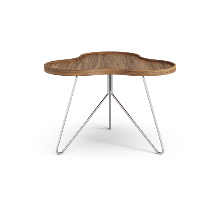Flower mono table Special Edition 62x66 cm, H45 cm-lacquered walnut-chromed steel Swedese