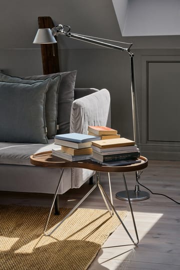 Flower mono table Special Edition 62x66 cm - H45 cm-lacquered walnut-chromed steel - Swedese