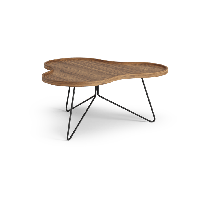 Flower mono table Special Edition 84x90 cm - H39 cm-lacquered walnut-black lacquered steel - Swedese