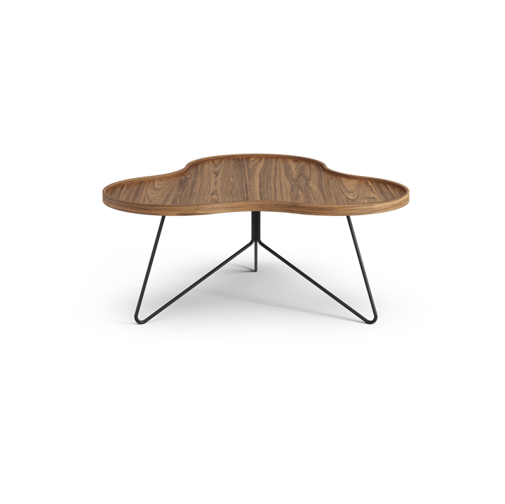Flower mono table Special Edition 84x90 cm, H39 cm-lacquered walnut-black lacquered steel Swedese