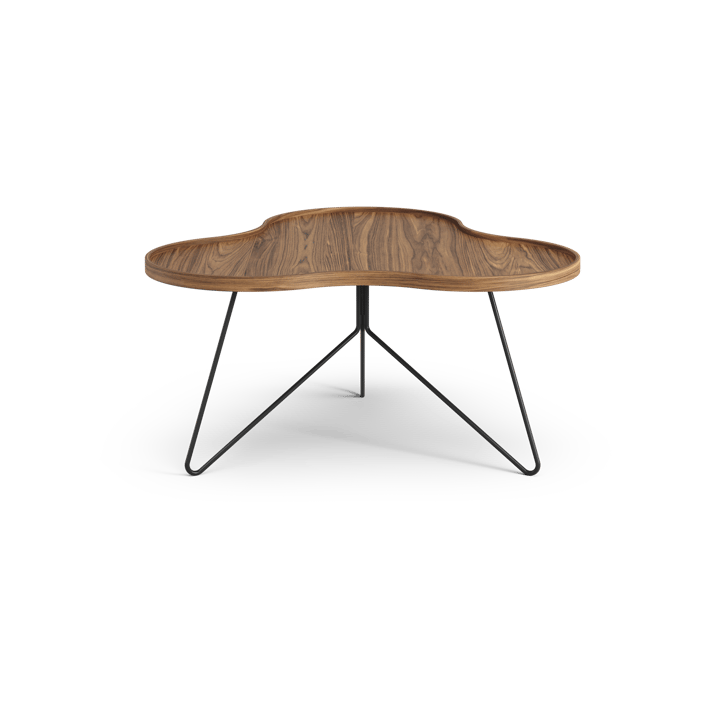 Flower mono table Special Edition 84x90 cm, H45 cm-lacquered walnut-black lacquered steel Swedese