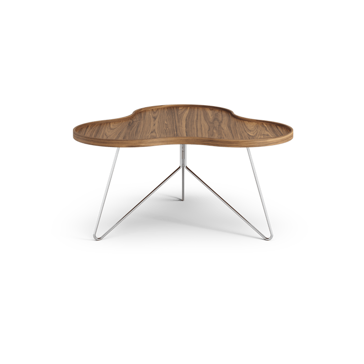 Flower mono table Special Edition 84x90 cm, H45 cm-lacquered walnut-chromed steel Swedese