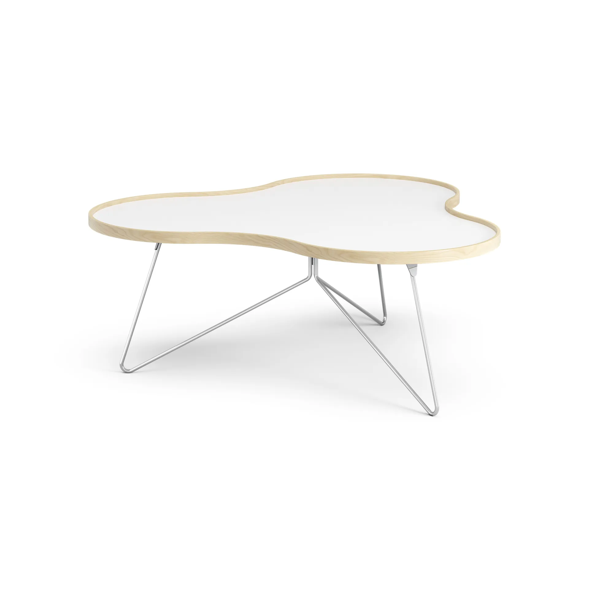 Flower table 107x114 cm, H45 cm birch laquered Swedese