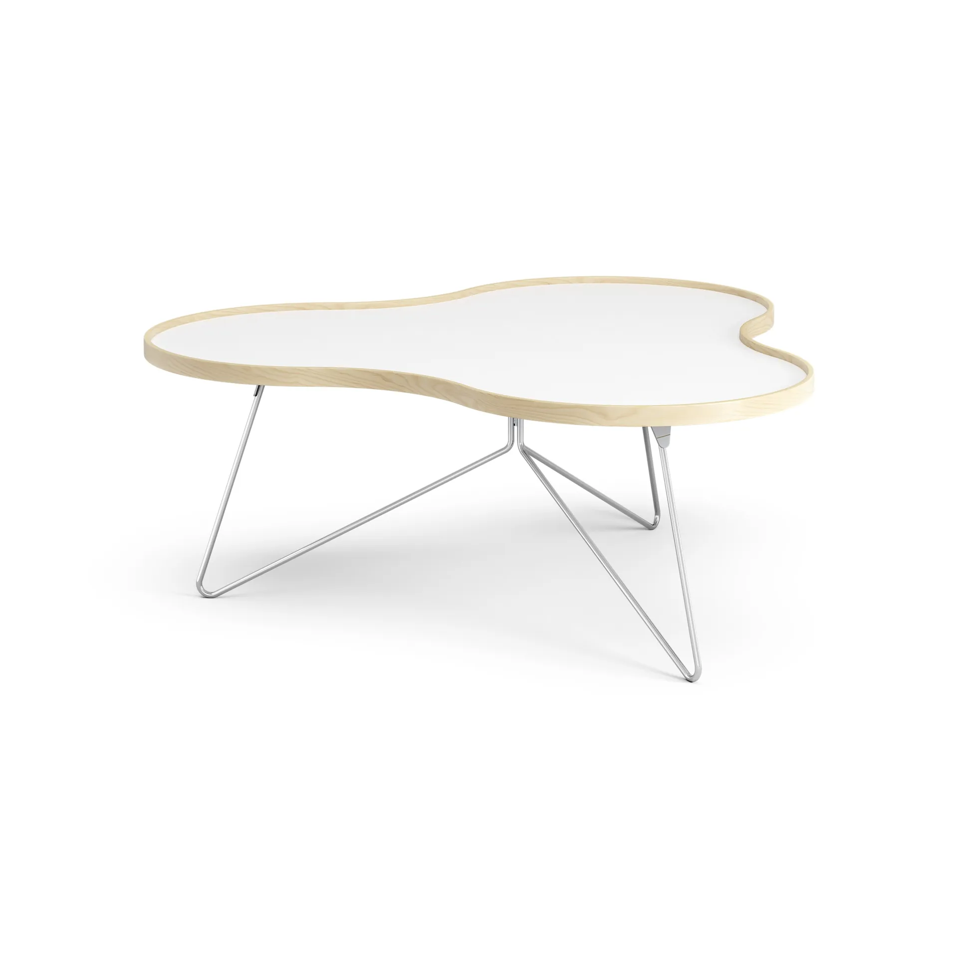 Flower table 107x114 cm, H45 cm birch laquered Swedese