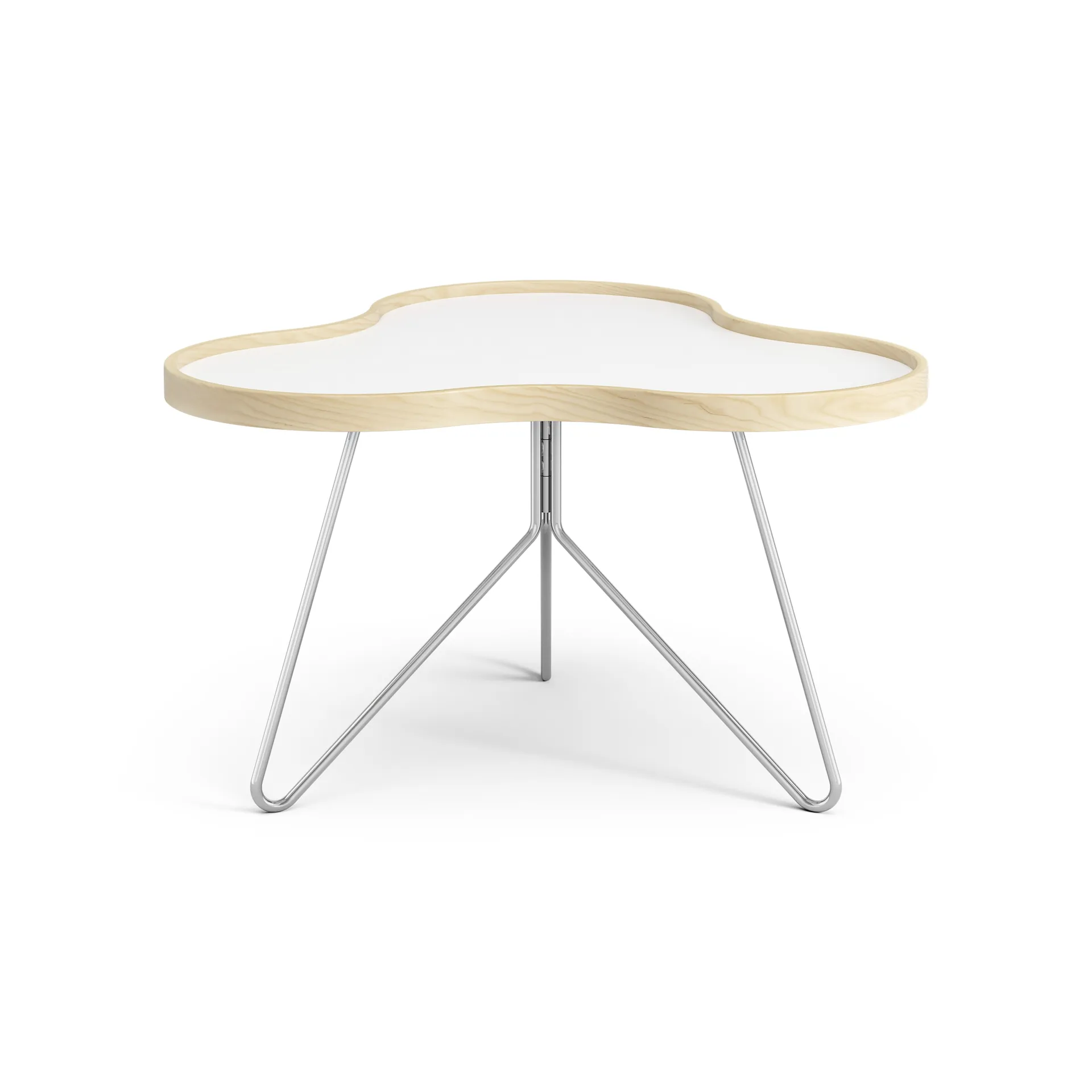 Flower table 62x66 cm, H39 cm birch laquered Swedese