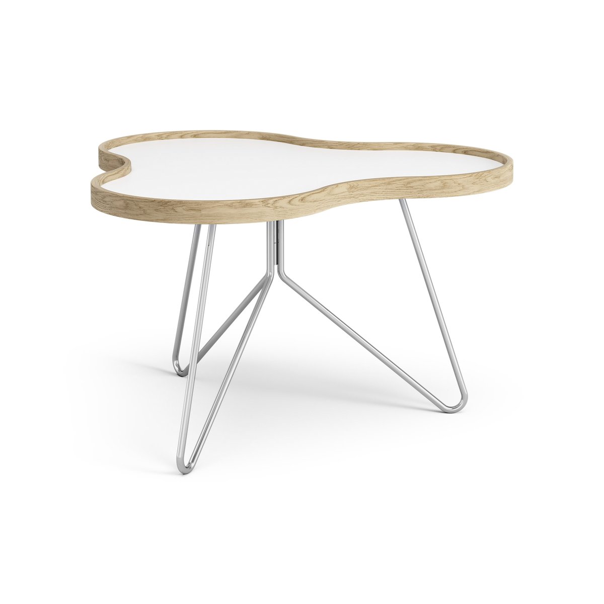 Swedese Flower table 62x66 cm H39 cm Oak laquered | Scandinavian Design | Coffee tables | White