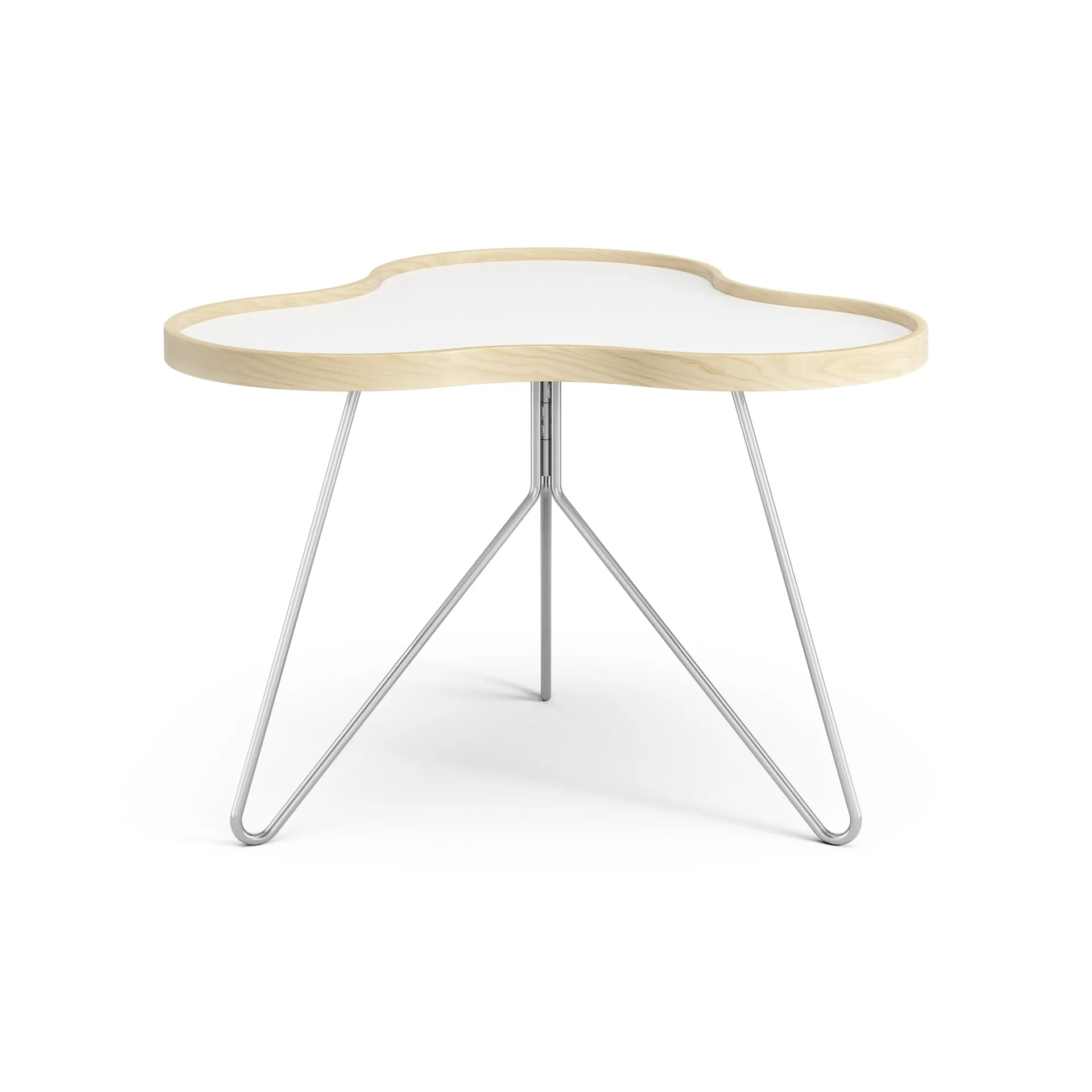 Flower table 62x66 cm, H45 cm birch laquered Swedese