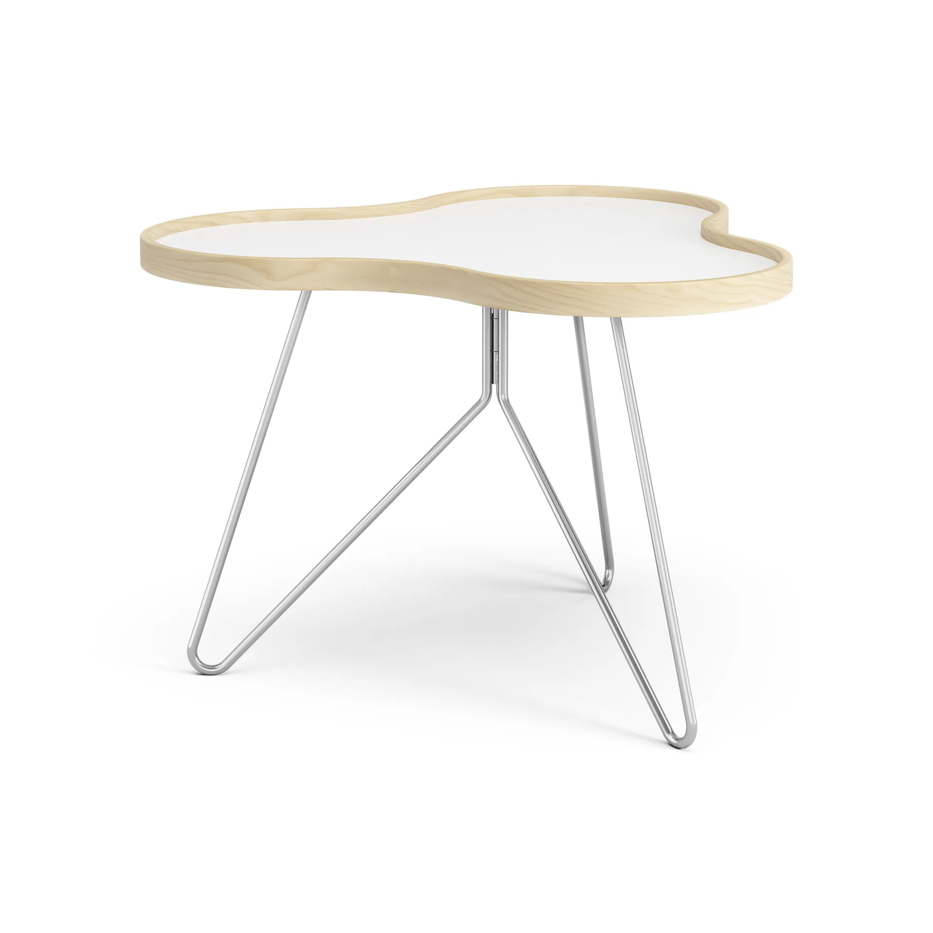 Flower table 62x66 cm, H45 cm birch laquered Swedese