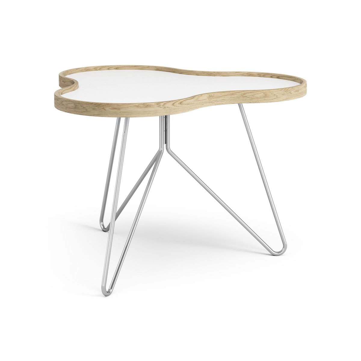 Swedese Flower table 62x66 cm H45 cm Oak laquered | Scandinavian Design | Coffee tables | White