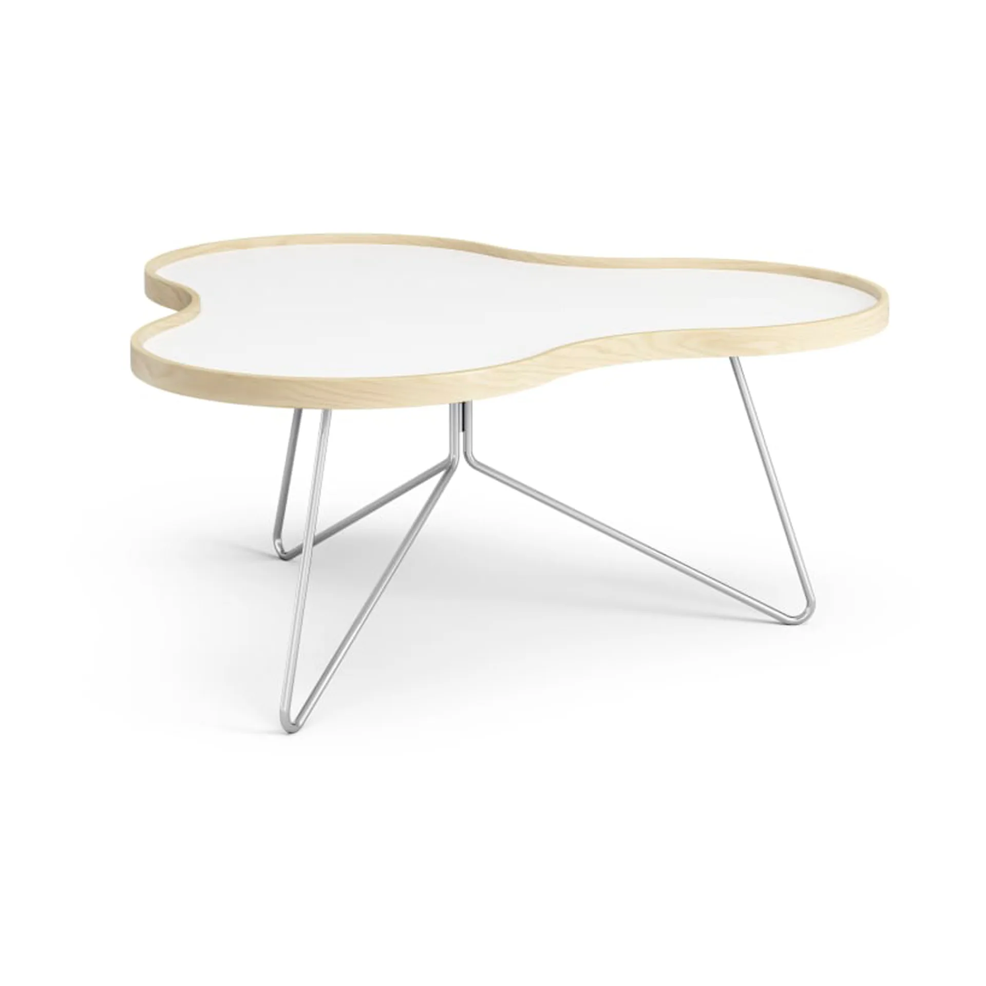 Flower table 84x90 cm, H39 cm birch laquered Swedese