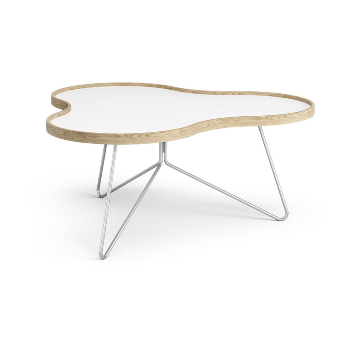 Swedese Flower table 84x90 cm H39 cm Oak laquered | Scandinavian Design | Coffee tables | White