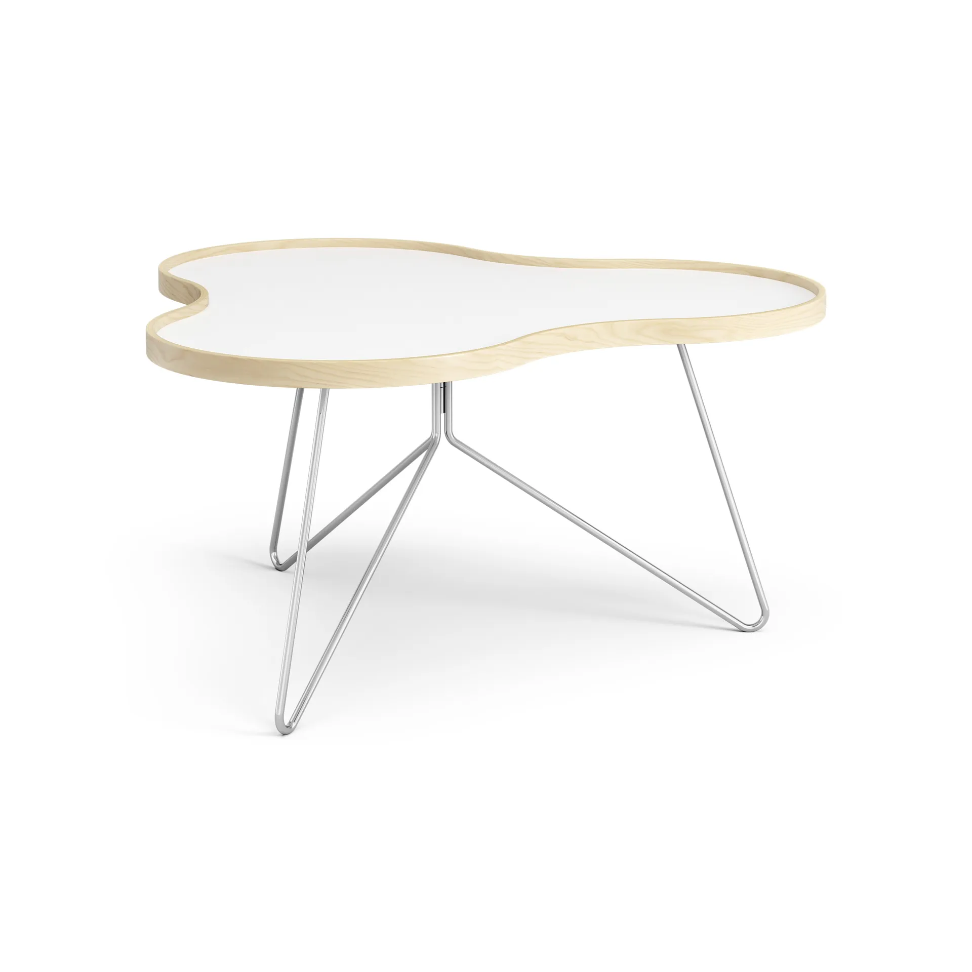 Flower table 84x90 cm, H45 cm birch laquered Swedese