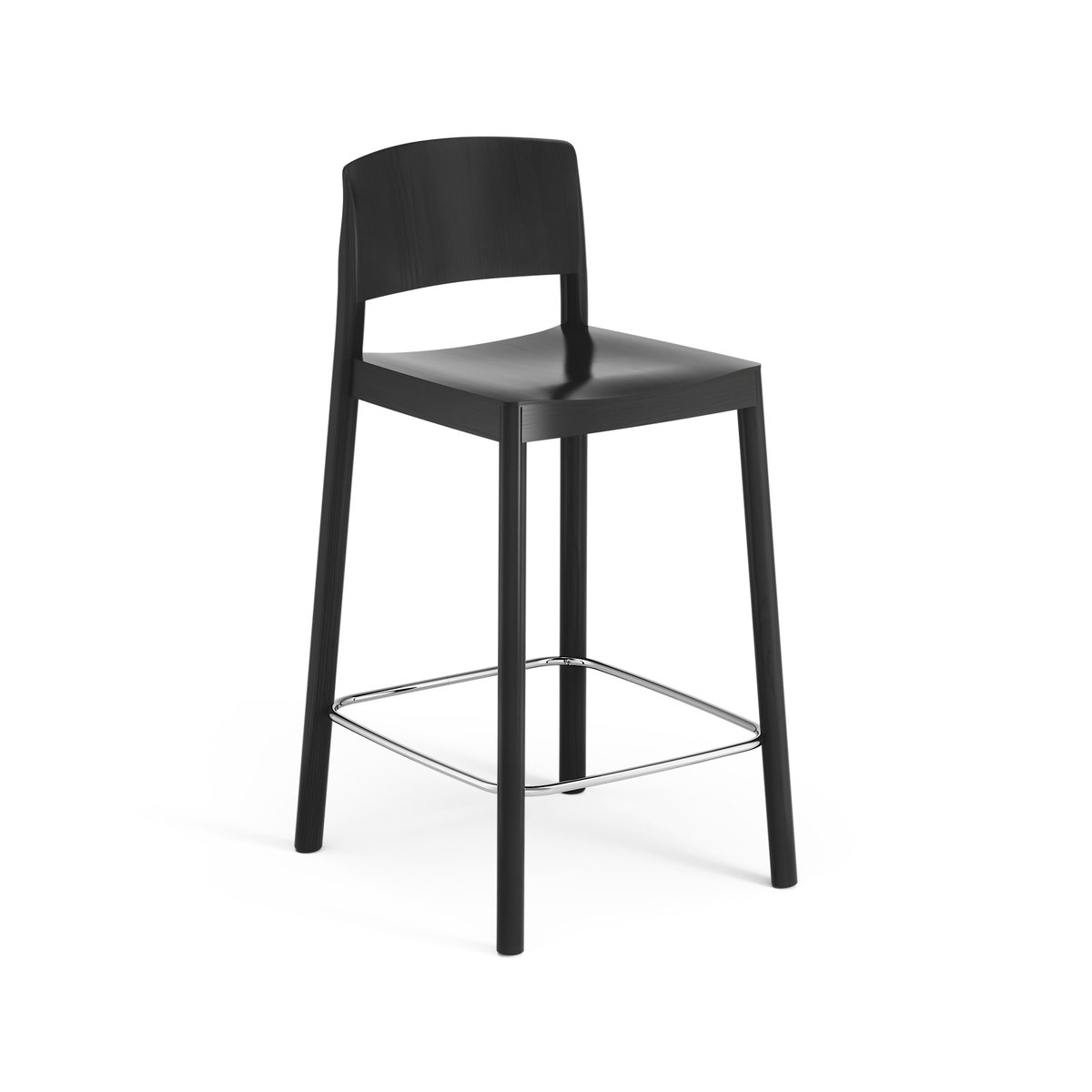 Swedese Grace bar stool 63 cm Ash black glazed | Scandinavian Design | Bar stools | Black