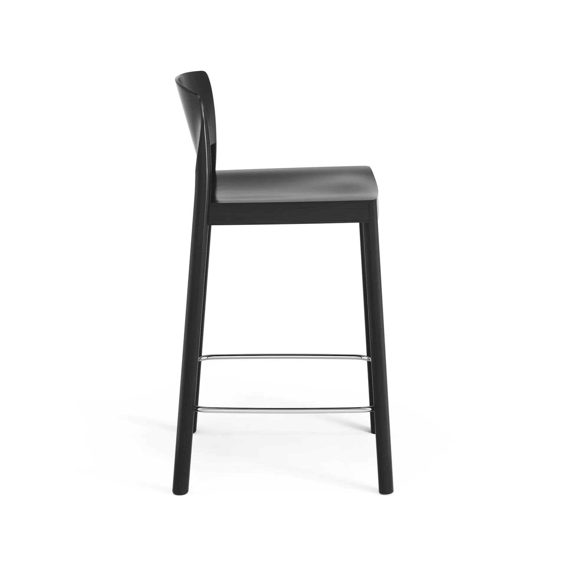 Grace bar stool 63 cm, Ash black glazed Swedese