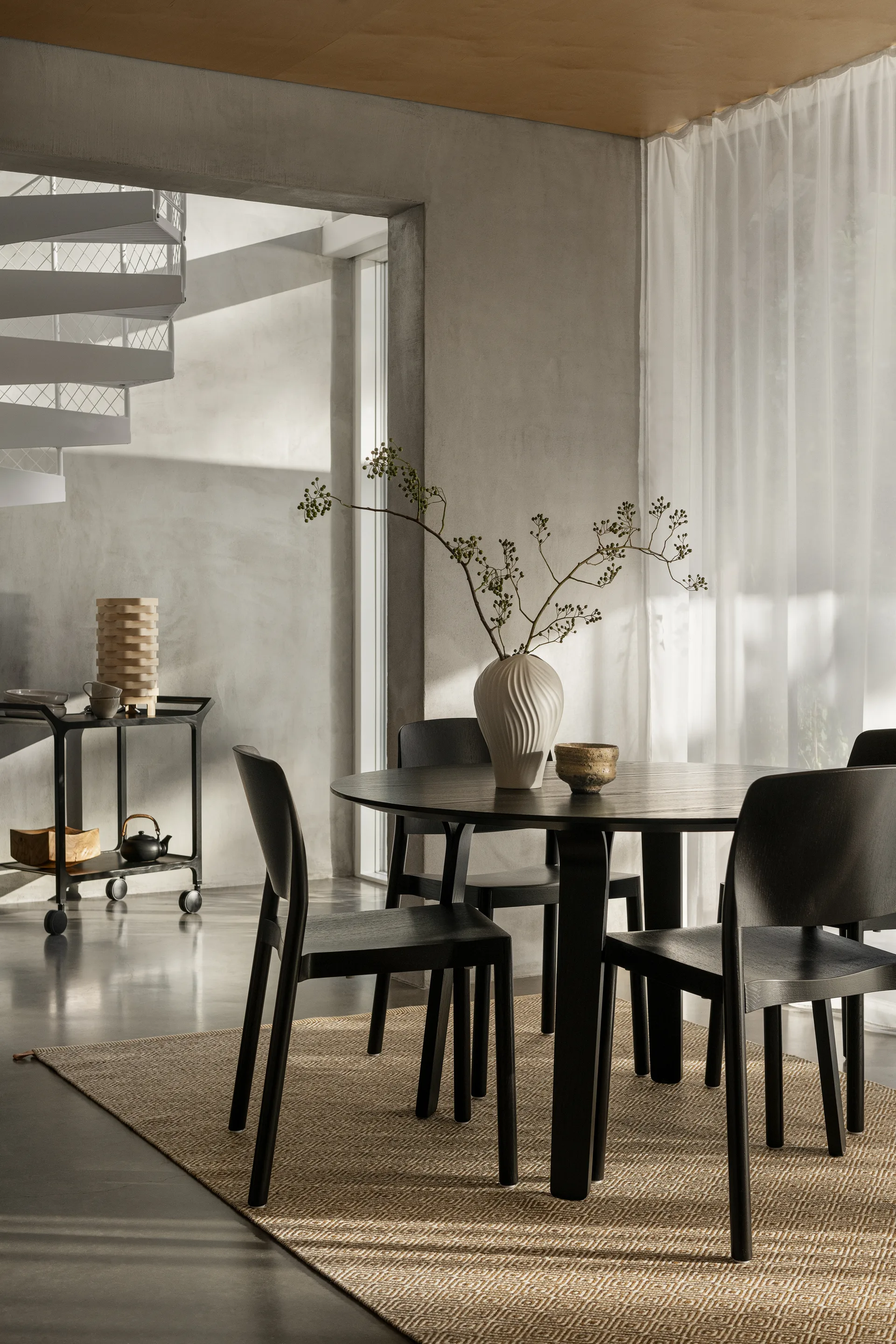 Grace chair, Ash black glazed Swedese