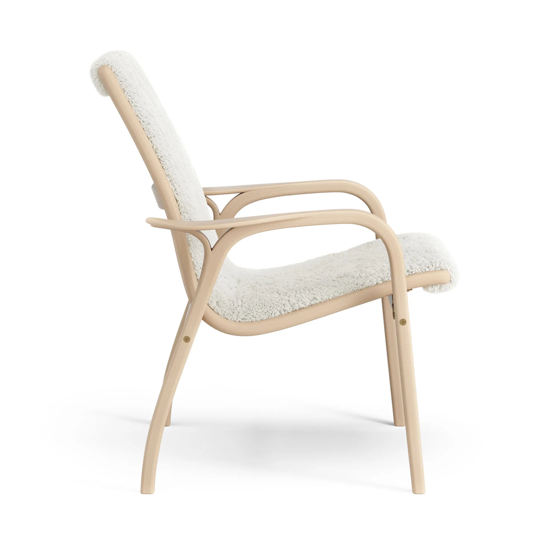 Laminett arm chair laquered beech/sheep skin, Off white (white) Swedese