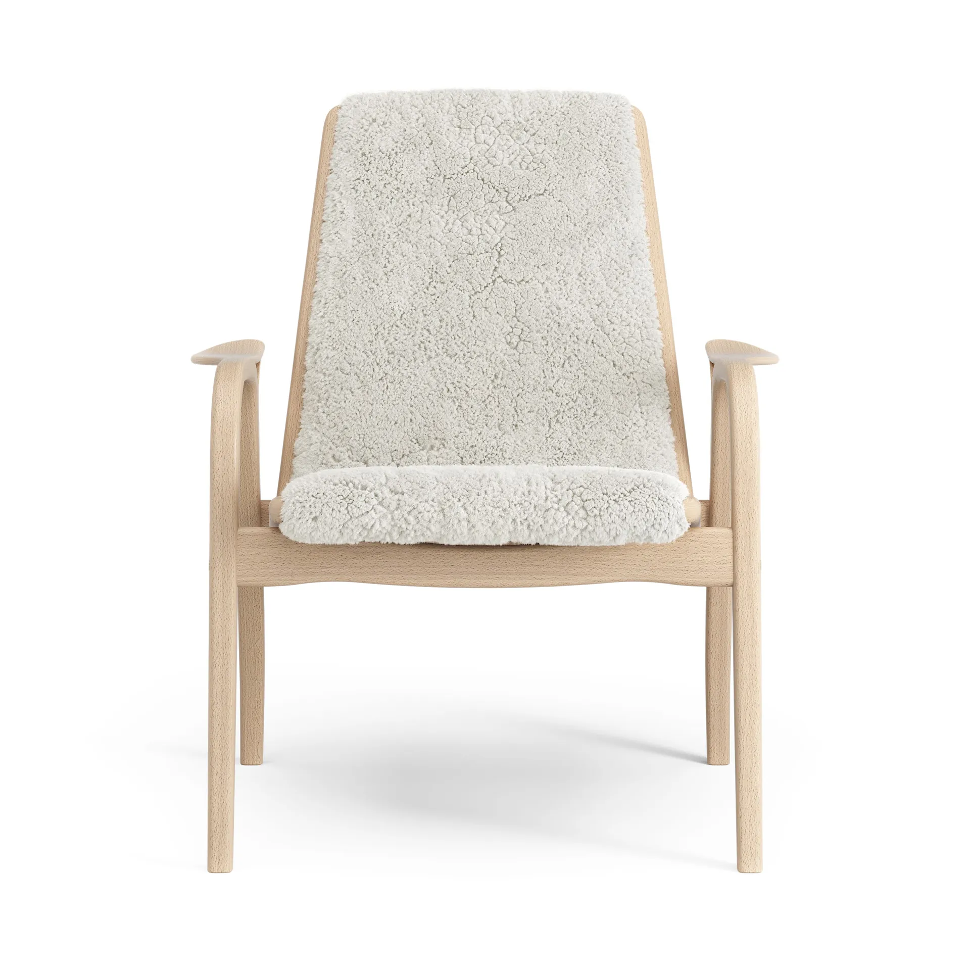 Laminett arm chair laquered beech/sheep skin, Off white (white) Swedese