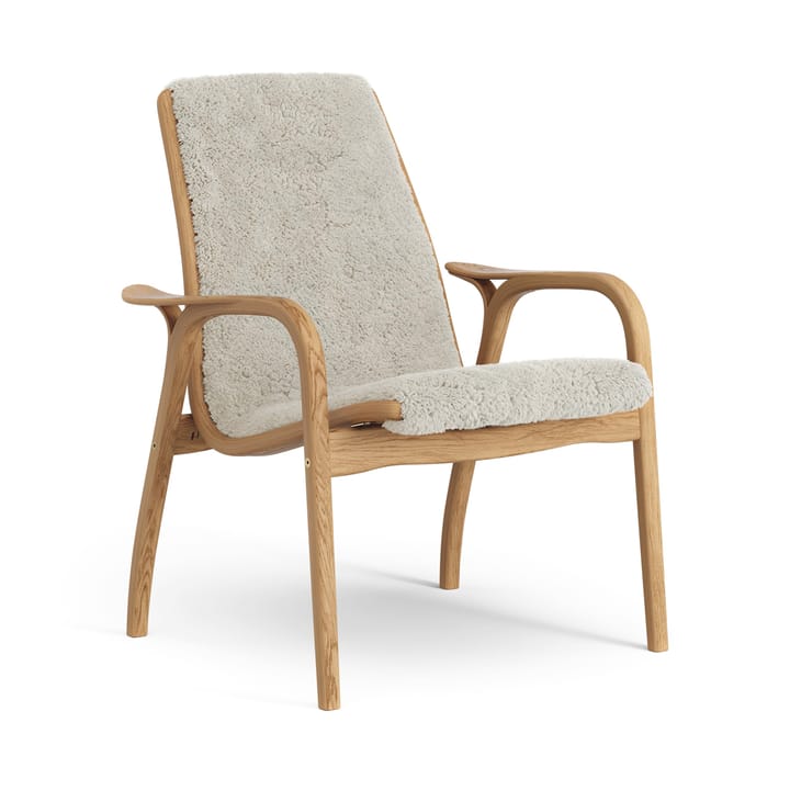 Laminett arm chair oiled oak/sheep skin - Moonlight (beige) - Swedese