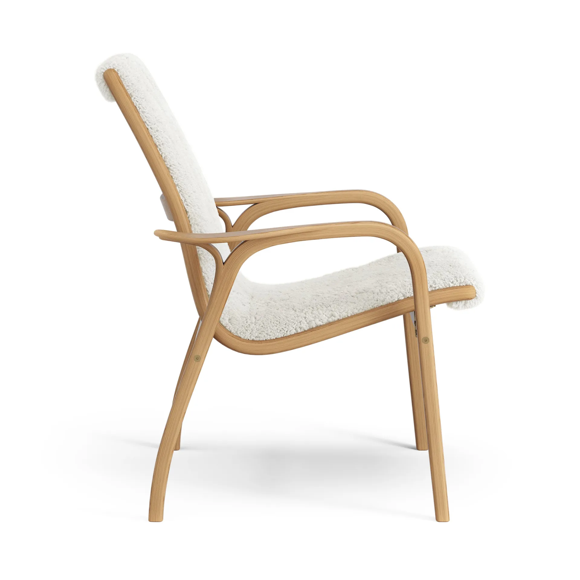 Laminett arm chair oiled oak/sheep skin, Off white (white) Swedese
