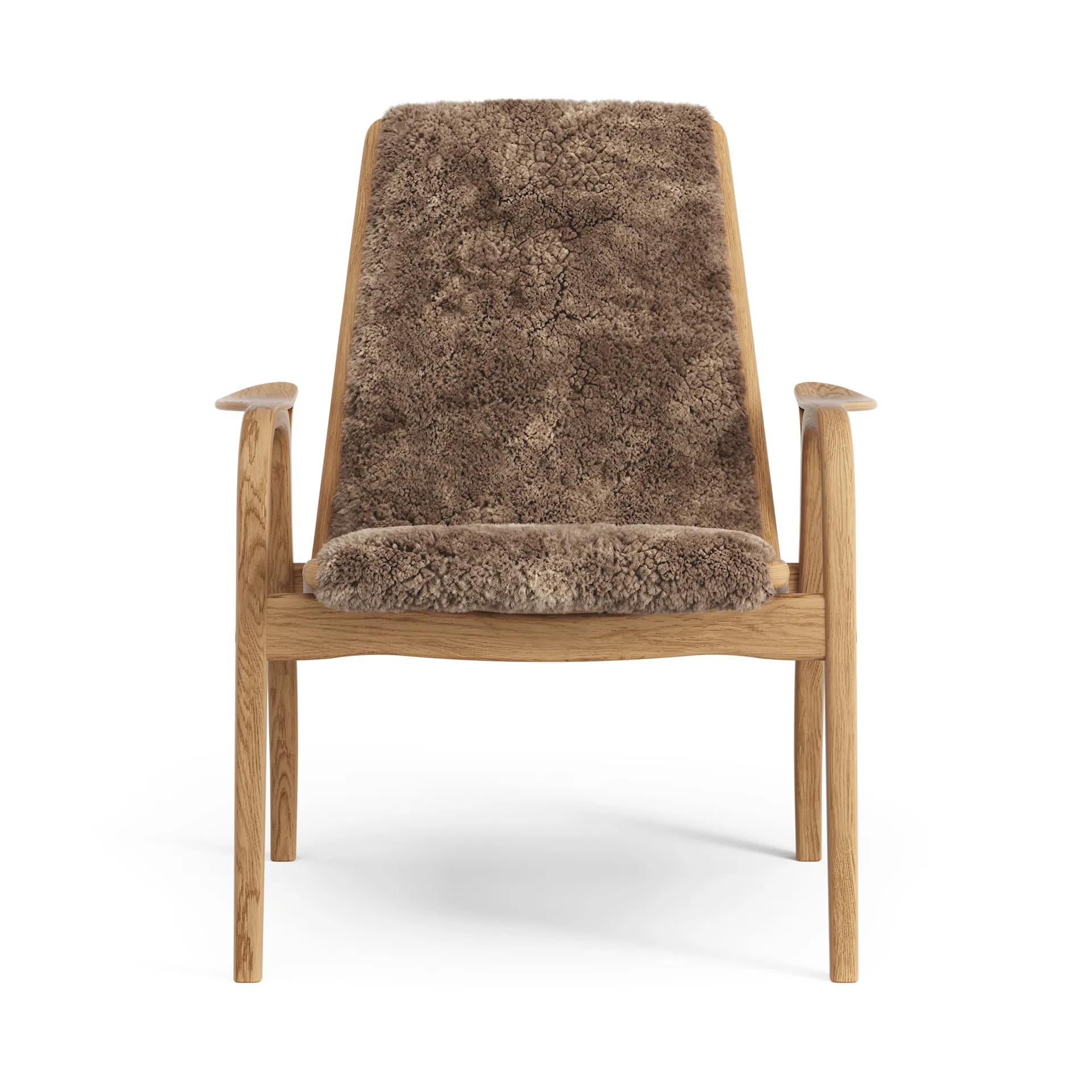 Laminett arm chair oiled oak/sheep skin, Sahara (nougat brown) Swedese