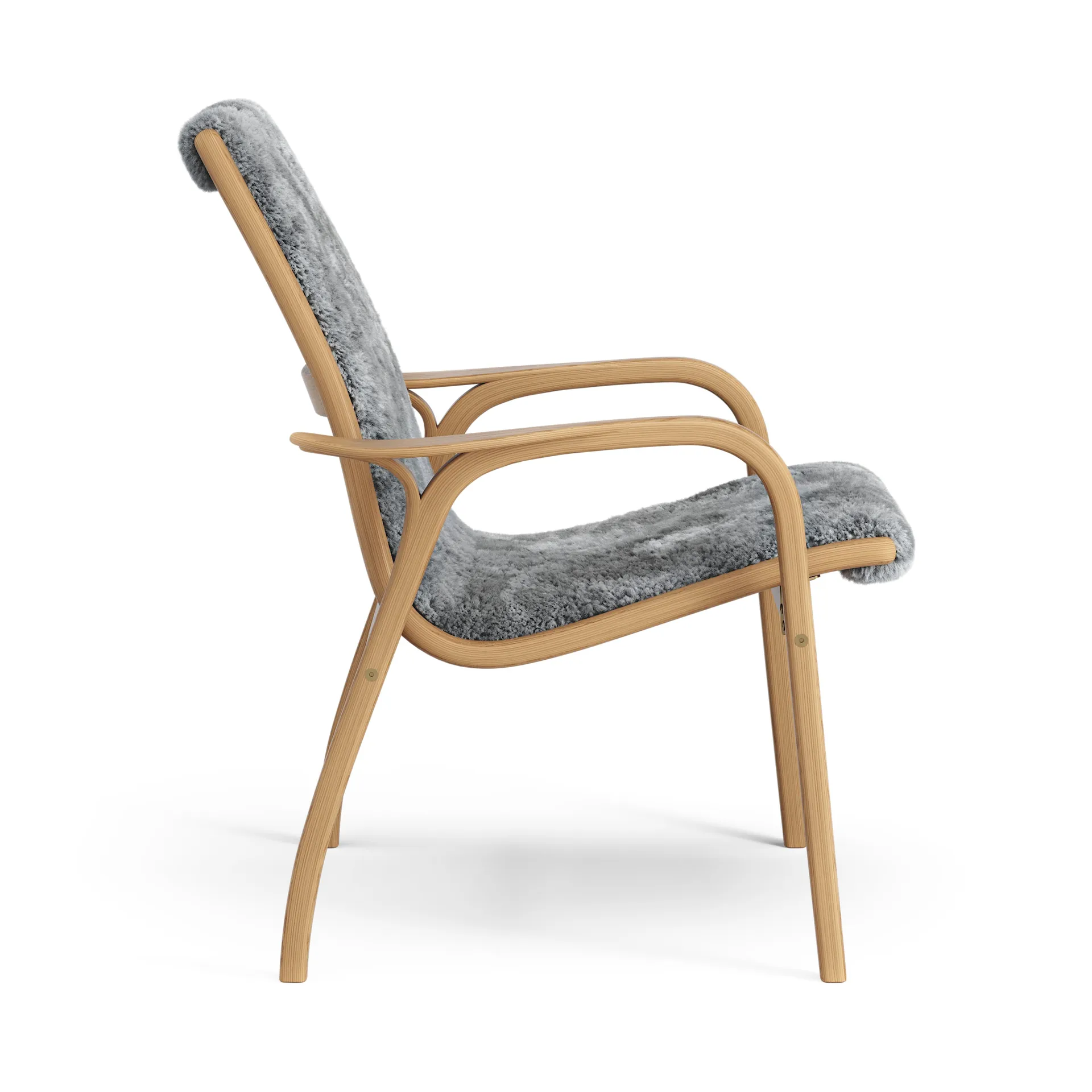 Laminett arm chair oiled oak/sheep skin, Scandinavian Grey (grey) Swedese