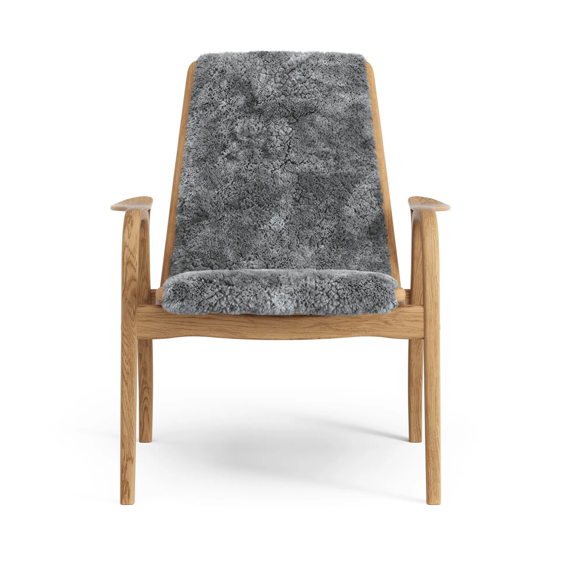 Laminett arm chair oiled oak/sheep skin, Scandinavian Grey (grey) Swedese