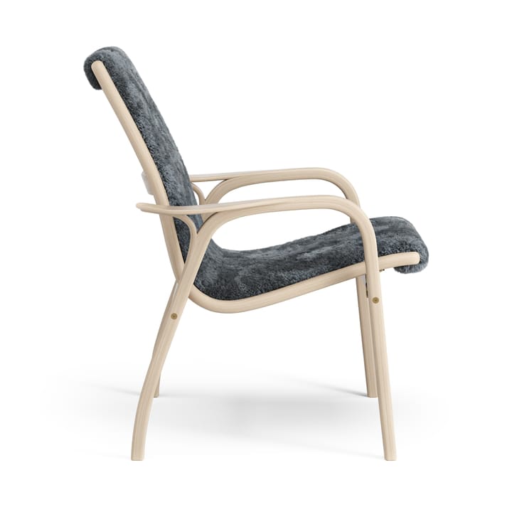 Laminett arm chair white pigmented oak/sheep skin - Charcoal (dark grey) - Swedese