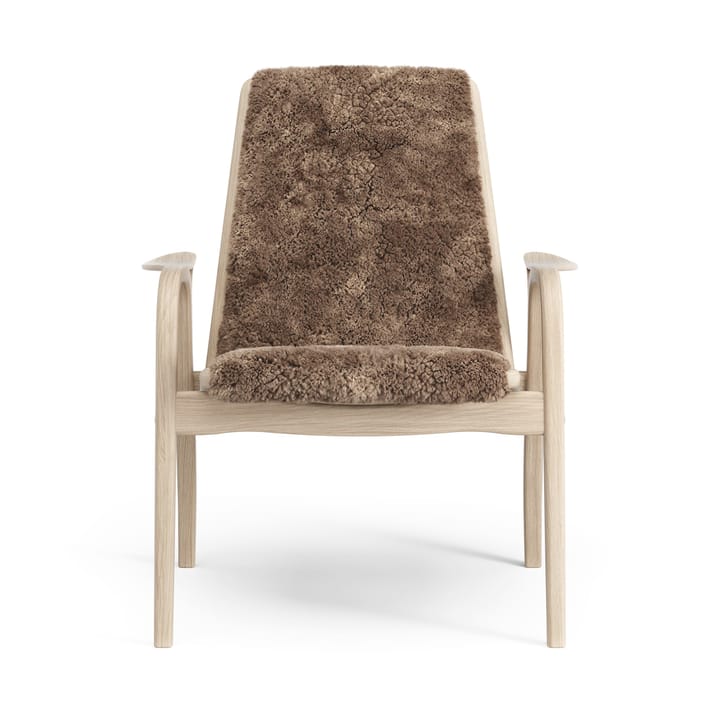 Laminett arm chair white pigmented oak/sheep skin - Sahara (nougat brown) - Swedese