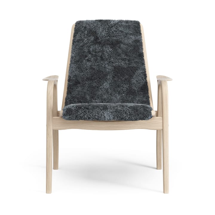 Laminett arm chair white pigmenterad oak/sheep skin - Charcoal (dark grey) - Swedese