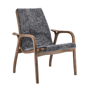 Laminett armchair oak/sheepskin Special Edition - Rubio Monocoat Chocolate-Charcoal - Swedese
