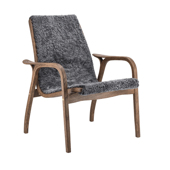 Laminett armchair oak/sheepskin Special Edition - Rubio Monocoat Chocolate-Charcoal - Swedese