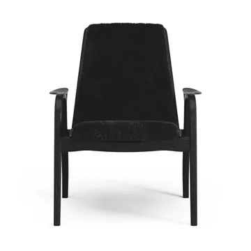 Laminett armchair - Sheepskin Black-black stained beech - Swedese