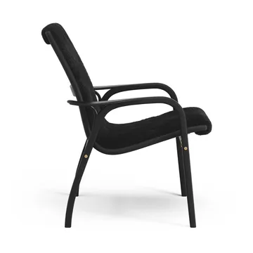 Laminett armchair - Sheepskin Black-black stained beech - Swedese