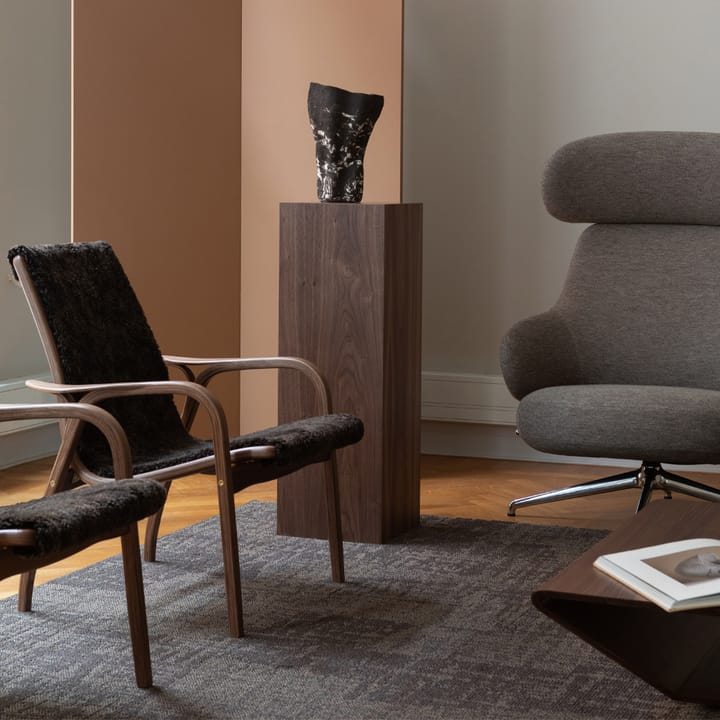 Laminett armchair - Sheepskin black-black stained beech - Swedese