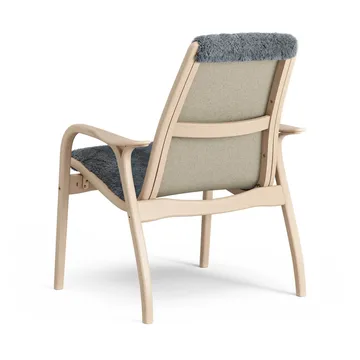 Laminett armchair - Sheepskin Charcoal-lacquered beech - Swedese