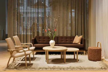 Laminett armchair - Sheepskin Charcoal-lacquered beech - Swedese