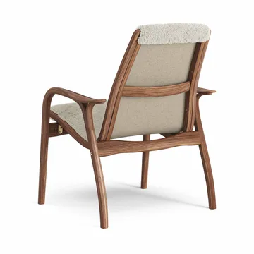 Laminett armchair - Sheepskin Moonlight-lacquered walnut - Swedese