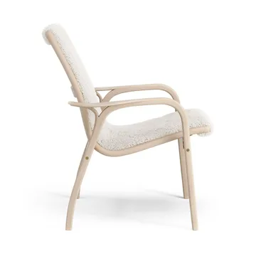 Laminett armchair - Sheepskin Off white-white pigmented oak - Swedese