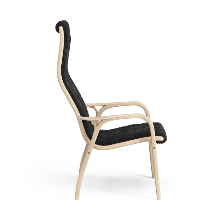 Lamini children's arm chair laquered beech/sheep skin, Black (black) Swedese