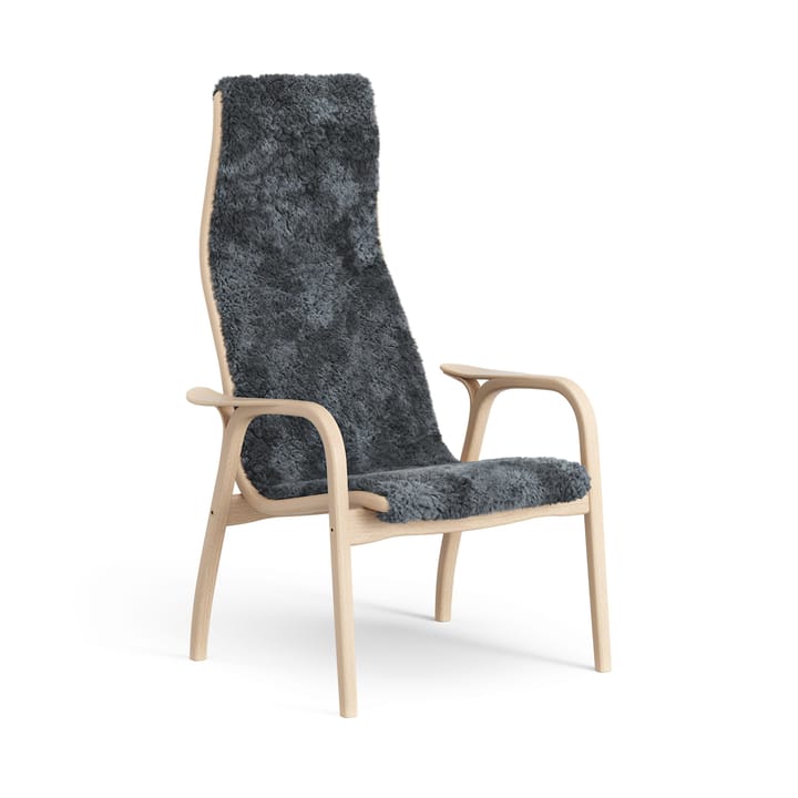 Lamini children's arm chair laquered beech/sheep skin - Charcoal (dark grey) - Swedese