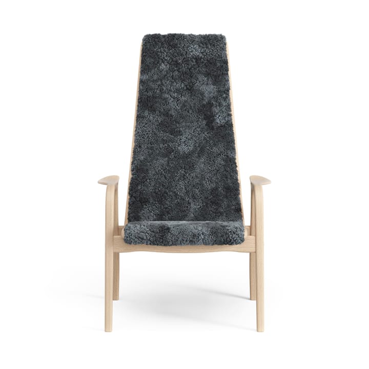 Lamini children's arm chair laquered beech/sheep skin - Charcoal (dark grey) - Swedese