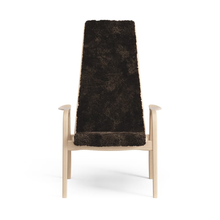 Lamini children's arm chair laquered beech/sheep skin, Espresso (brown) Swedese